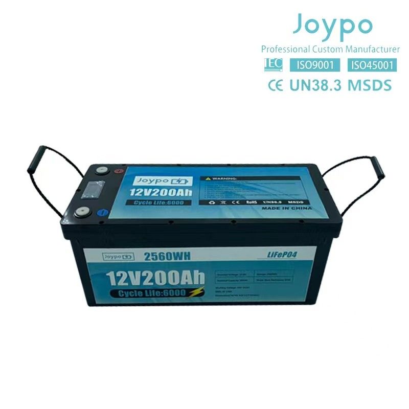 Baterai Lithium RV Kapasitas Besar 12V 200Ah Deep Cycle Battery Pack Untuk Camper Trailer