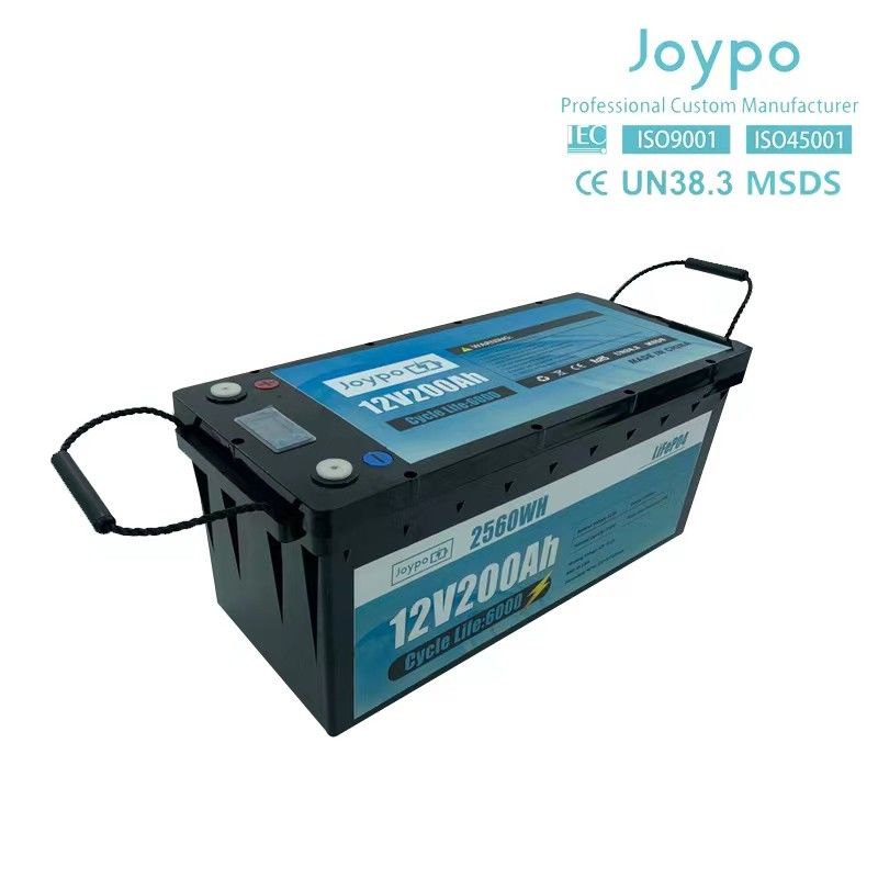 Baterai Lithium RV Kapasitas Besar 12V 200Ah Deep Cycle Battery Pack Untuk Camper Trailer