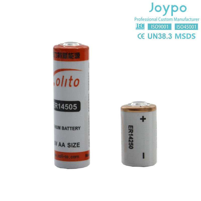 Baterai Lithium ER14250 sekali pakai 3.6V 1.2Ah Lithium Cell Untuk Meter Listrik