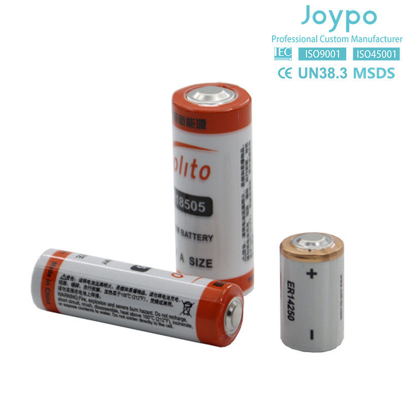 Baterai Lithium ER14250 sekali pakai 3.6V 1.2Ah Lithium Cell Untuk Meter Listrik