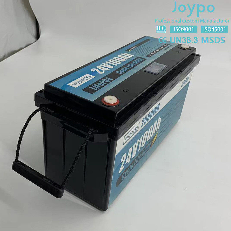 100Ah 200Ah Lithium Ion LiFePO4 Baterai 24 Volt Deep Cycle Baterai Untuk RV Campers