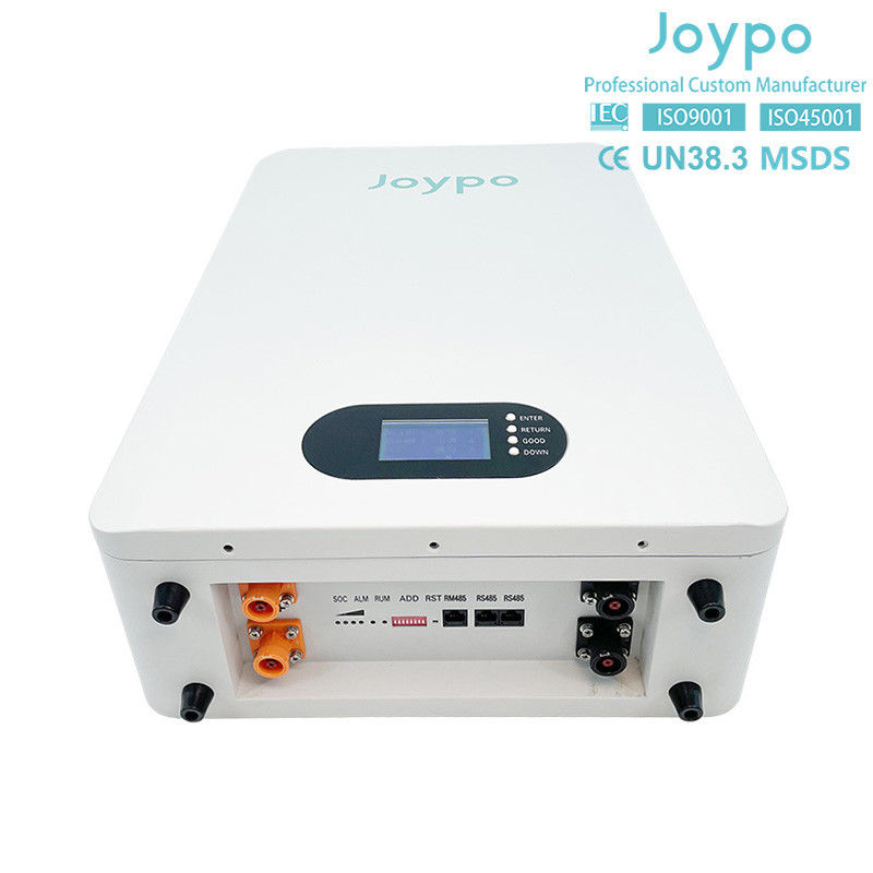 Home 16S1P Baterai Power Wall LiFePO4 Li Ion Baterai Surya Untuk Sistem Penyimpanan Daya