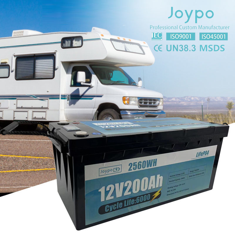 Deep Cycle LiFePO4 Baterai 12V 24V 200Ah Untuk RV Solar Camping Cabin Marine