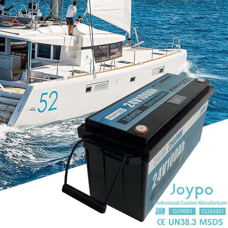Bluetooth Opsional 24V Baterai Perahu Laut Siklus Dalam Untuk Trolling Motor Efisiensi
