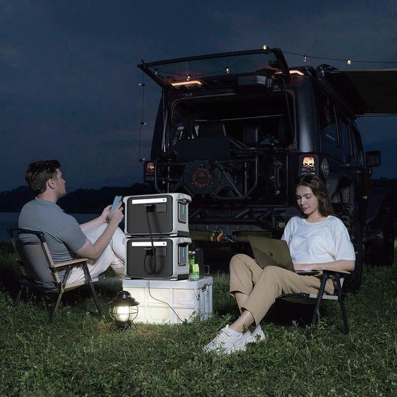 LiFePO4 Baterai Outdoor Portable Power Solar Generator 1200W Dengan Lampu LED