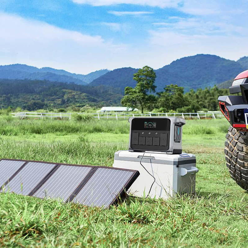 LiFePO4 Baterai Portable Power Station 1200W Off Grid Sistem Tenaga Surya Untuk Rumah