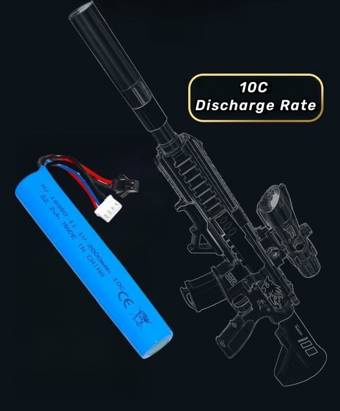 3S 11.1V 2000mAh Baterai Li-Ion Untuk Air Gel Bola Blaster Electric Toys Pistol