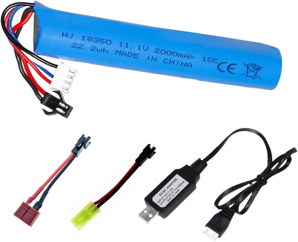 3S 11.1V 2000mAh Baterai Li-Ion Untuk Air Gel Bola Blaster Electric Toys Pistol