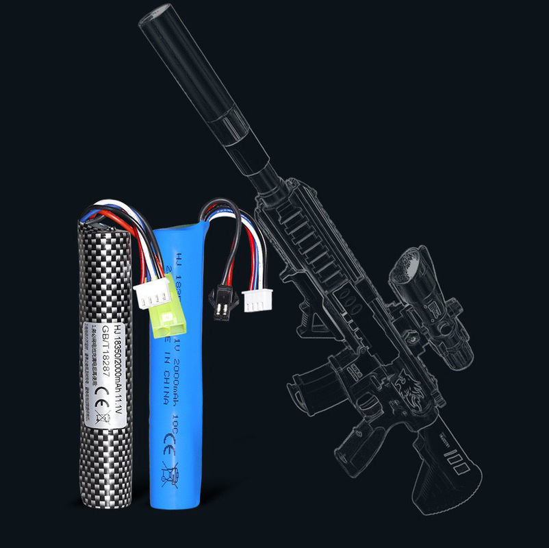 Baterai Li-Ion Kapasitas Tinggi untuk Airsoft Gun Splatter Ball Gun Baterai 11.1V 2000mah