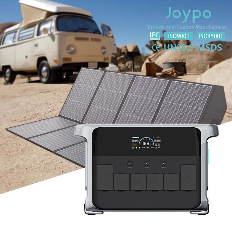 2400W tenaga surya Generator Pemancar Pembangkit Listrik Portable Dengan Panel Surya untuk Rumah Outdoor Camping atau perjalanan